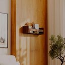 Ver imagem 1 de Prateleira Porta Livro Nogal 50 X 12cm Suporte Invisivel