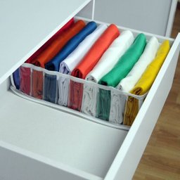 Kit com 10 Organizadores de Camisetas Branco - 3
