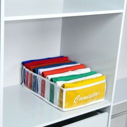Kit com 10 Organizadores de Camisetas Branco - 4