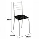 Ver imagem 4 de Conjunto de 4 Cadeiras Rio Liso Branco Assento Preto Lirio Teixeira