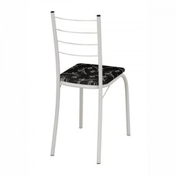 Conjunto de 4 Cadeiras Rio Liso Branco Assento Preto Lirio Teixeira - 2 Conjunto de 4 Cadeiras Rio Liso Branco Assento Preto Lirio Teixeira - 2