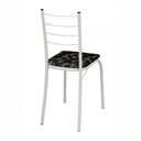 Ver imagem 2 de Conjunto de 4 Cadeiras Rio Liso Branco Assento Preto Lirio Teixeira