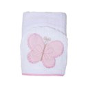Ver imagem 3 de Toalha de Banho Soft com Capuz Borboleta Rosa - Papi