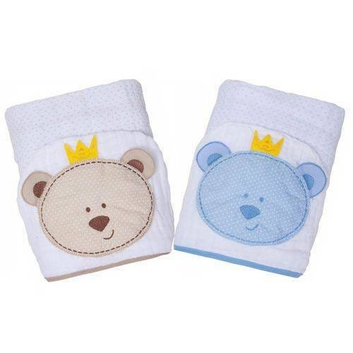 Toalha de Banho Soft com Capuz Urso Azul - Papi - 3