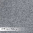 Ver imagem 4 de Sofá 3 Lugares Sala de Estar Pés em Madeira Nauru Couro Cinza - Gran Belo