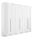 Ver imagem 1 de Guarda Roupa Casal da Vincci Ripado 6 Pts Branco Ddoro