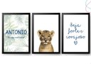 Ver imagem 1 de Quadros Decorativos Leão Baby Safari Seja Forte e Corajoso:preta
