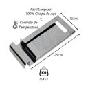 Ver imagem 2 de Registro Regulador Chamine Chapa Aço Inox Paulista 15x29cm Metal Mig 2397mtm