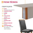 Ver imagem 7 de Mesa de Jantar Isadora 180cm Tampo MDF e Vidro Canto Copo com 6 Cadeiras Lira Moderna Mobília