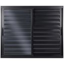 Ver imagem 1 de Veneziana de Aluminio 3 Folhas Móveis sem Grade Linha Premium:1,20 X 1,50/preto