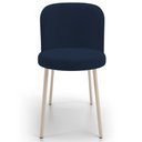 Ver imagem 5 de Cadeira para Sala de Jantar Cozinha Estofada Gavi Arena L02 Suede Azul Marinho - Lyam Decor