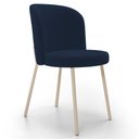 Ver imagem 1 de Cadeira para Sala de Jantar Cozinha Estofada Gavi Arena L02 Suede Azul Marinho - Lyam Decor
