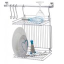 Ver imagem 1 de Kit Organizador Suspenso com Escorredor de Louças e Ganchos