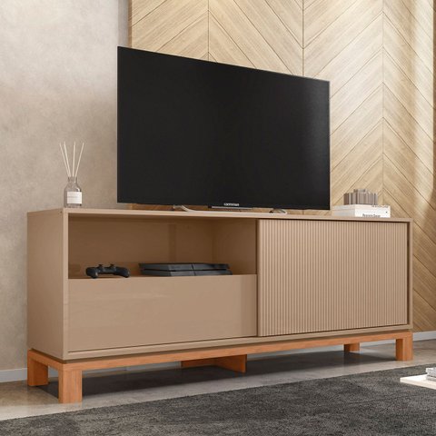 Rack Bancada para Tv 55 Pol 150cm Lucca Areia/freijó C01 - Mpozenato