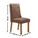 Ver imagem 2 de Mesa de Jantar Copper 4 Lugares Retangular MDF com Vidro 120cm Off White Moderna