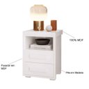 Ver imagem 2 de Mesa de Cabeceira 2 Gavetas Lóquio 100% Mdf - Casa Chick Branco