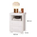 Ver imagem 7 de Mesa de Cabeceira 2 Gavetas Lóquio 100% Mdf - Casa Chick Branco