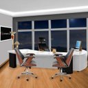 Ver imagem 4 de Kit 3 Cadeiras de Escritório Presidente e Diretor Giratória com Regulagem de Altura Akon Pu
