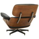 Ver imagem 3 de Poltrona Decorativa Sala de Estar Giratória com Apoia-pés Charles Eames Pu Preto - Gran Belo