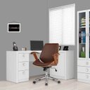 Ver imagem 6 de Cadeira de Escritório Diretor Giratória com Regulagem de Altura Akon Pu Marrom