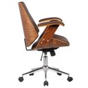 Ver imagem 5 de Cadeira de Escritório Diretor Giratória com Regulagem de Altura Akon Pu Marrom