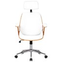 Ver imagem 7 de Kit 2 Cadeiras de Escritório Presidente Giratória com Regulagem de Altura Akon Pu Branco
