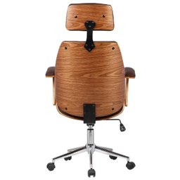 Kit 2 Cadeiras de Escritório Presidente Giratória com Regulagem de Altura Akon Pu Marrom - 4