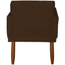 Ver imagem 3 de Kit 2 Poltronas Decorativa para Sala Recepção Beatriz Suede Cores Pé Palito Castanho