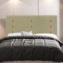 Ver imagem 2 de Cabeceira Cama Box Casal Roma 140cm Suede Bege - Desk Design