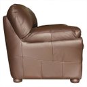 Ver imagem 7 de Jogo de Sofá 2 e 3 Lugares Sala de Estar Pés Madeira Laura Couro Chocolate - Gran Belo