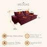Sofá Retrátil e Reclinável 2,30m 4 Lugares Suede Lisboa - 3