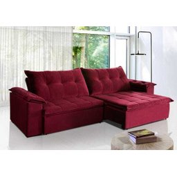 Sofá Retrátil e Reclinável 2,10m Suede Soberano - 1