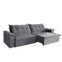 Ver imagem 2 de Sofá Retrátil e Reclinável 2,10m Suede Soberano