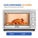Ver imagem 2 de Forno Elétrico de Bancada Mondial Frn-52-Wi 52L 1800W Branco e Inox 110V