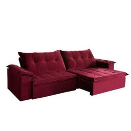 Sofá Retrátil e Reclinável Suede 2,70m Soberano Sofá Casa - 1