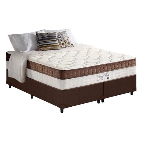 Cama Box Molas Ensacadas Anjos King Best 28 + Base 158x198
