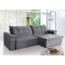 Ver imagem 1 de Sofá Retrátil e Reclinável 2,70m Suede Soberano