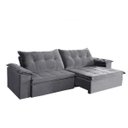 Ver imagem 2 de Sofá Retrátil e Reclinável 2,70m Suede Soberano