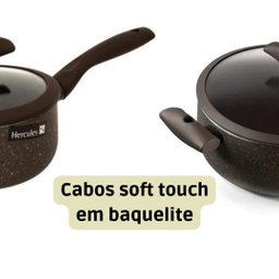 JOGO CONJUNTO PANELAS ANTIADERENTE INDUÇÃO MARROM HERCULES - 7