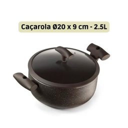 JOGO CONJUNTO PANELAS ANTIADERENTE INDUÇÃO MARROM HERCULES - 2