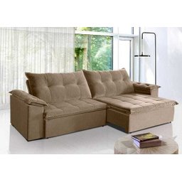 Sofá Retrátil e Reclinável Suede 2,70m Soberano Sofá Casa - 2