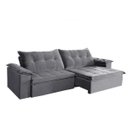 Ver imagem 2 de Sofá Retrátil e Reclinável 2,30m Suede Soberano