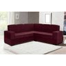 Sofá de Canto Suécia Tecido Suede Pluma Vinho - 1