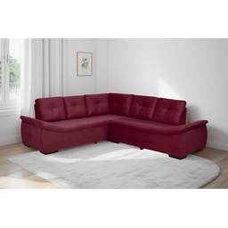 Sofá de Canto 4 Lugares Suede New Alphaville Vinho Sofá Casa - 1