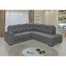 Sofá de Canto Retrátil 247cm X 218cm Suede Holanda Sofá Casa - 1