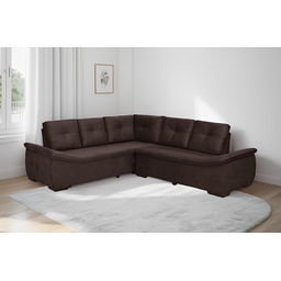 Sofá de Canto 4 Lugares Suede New Alphaville Café Sofá Casa - 1