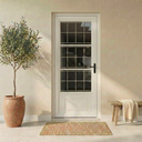 Ver imagem 6 de Porta de Aço Postigo com Grade Quadrada Branca Minas Sul MGM 215x85cm Abertura Esquerda