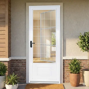 Porta de Aço Postigo 215x85cm com Grade Quadrada Minas Sul Mgm