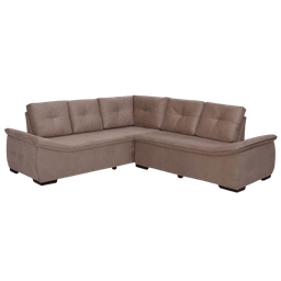 Sofá de Canto 4 Lugares Suede New Alphaville Castor Sofá Casa - 1