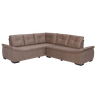 Sofá de Canto 4 Lugares Suede New Alphaville Marrom Castor - 4